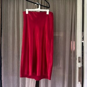 Satin Midi Skirt